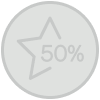 badge - 50% of goal raised